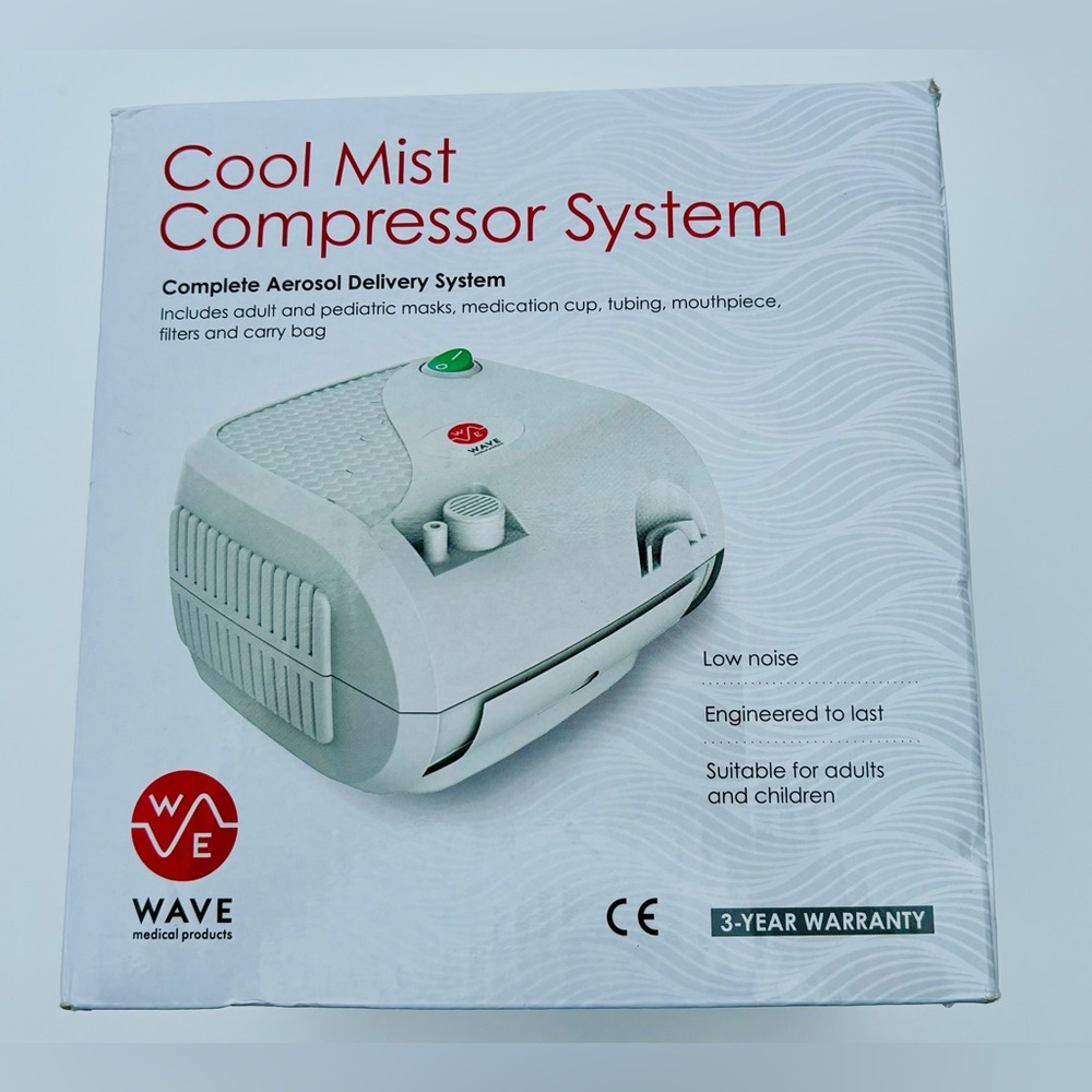 - Wave Cool Mist Compressor Low Noise Aerosol Delivery System *NEW*